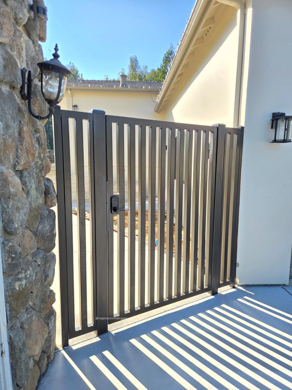 Family home driveway gate near Christmas Tree Hill